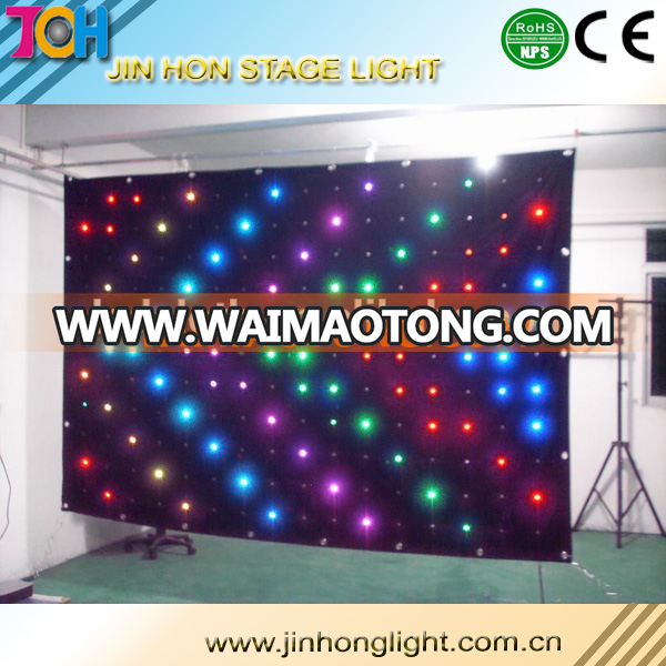 Amazing design/beautiful led lights/led video star cloth curtain